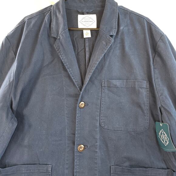 St. John's Bay Navy Blue Men's Jacket - Picture 3 of 11